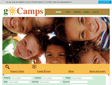 Tablet Screenshot of gocamps.com